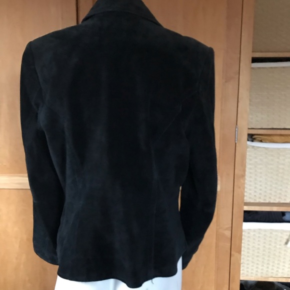 i. e black suede blazer - Picture 2 of 3